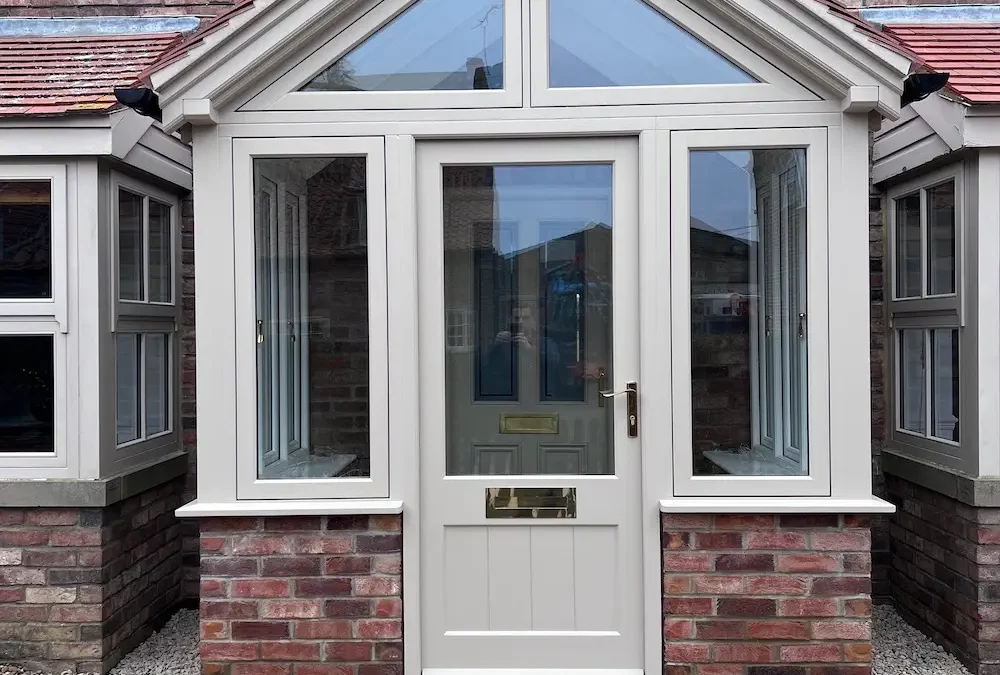 Bespoke Accoya Timber Windows and Door: A Stunning Addition to a Porch near York, North Yorkshire