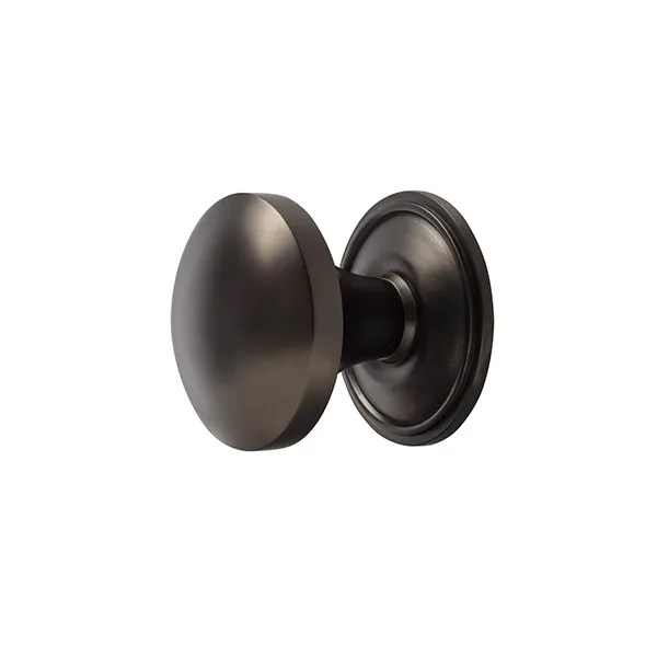 Coastal Opera Door Handle on Rose in PVD Satin Brass